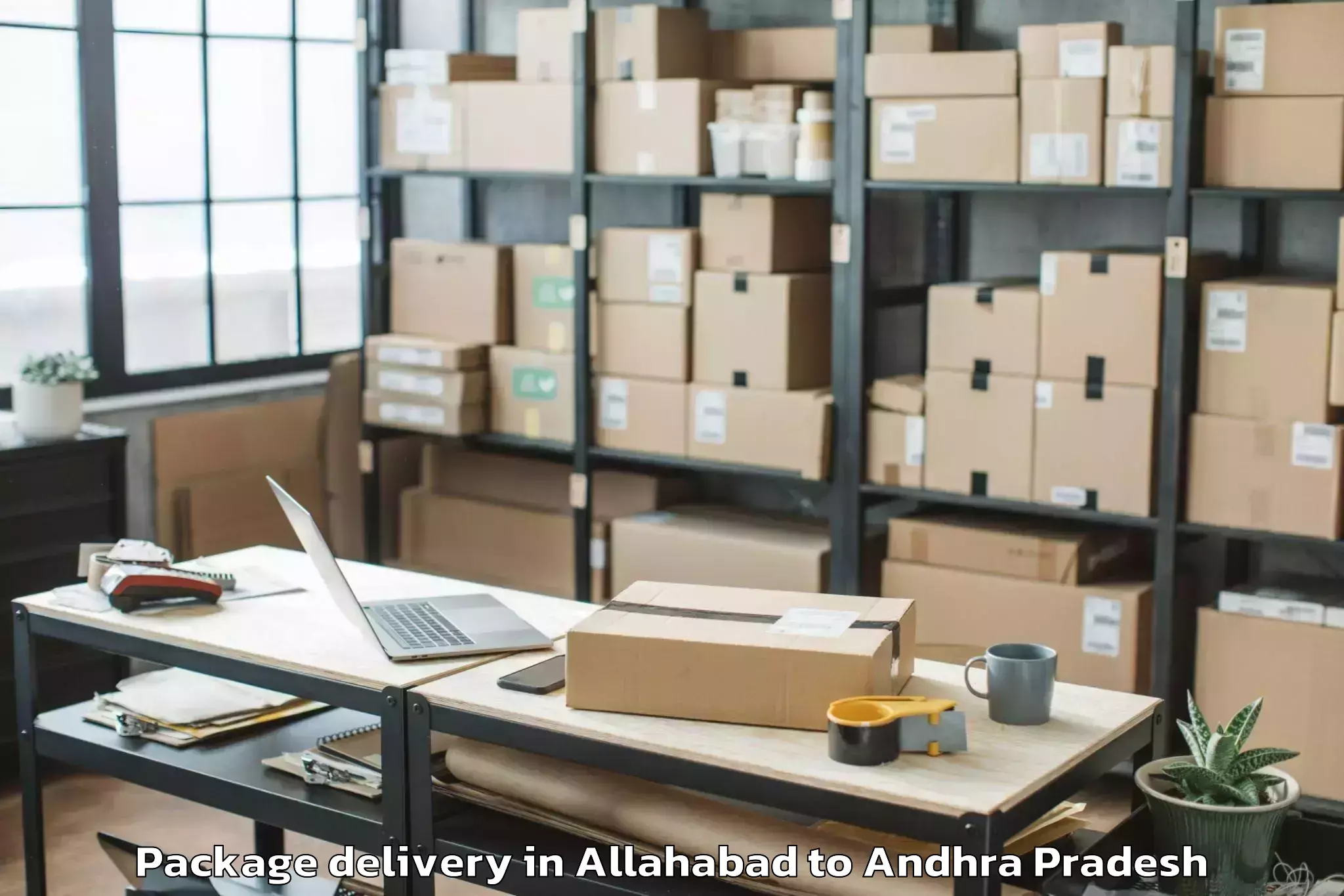 Professional Allahabad to Akasahebpeta Package Delivery